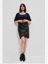 Moodo Fekete női műbőr szoknya Moodo