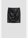 Moodo Fekete női műbőr szoknya Moodo
