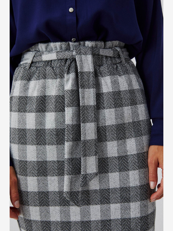 Moodo Szürke Női kockás szoknya Moodo