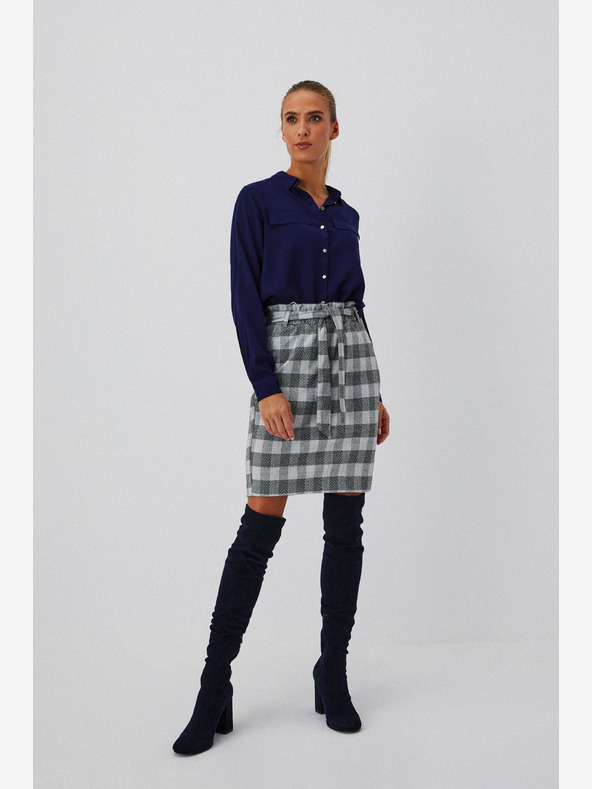 Moodo Szürke Női kockás szoknya Moodo