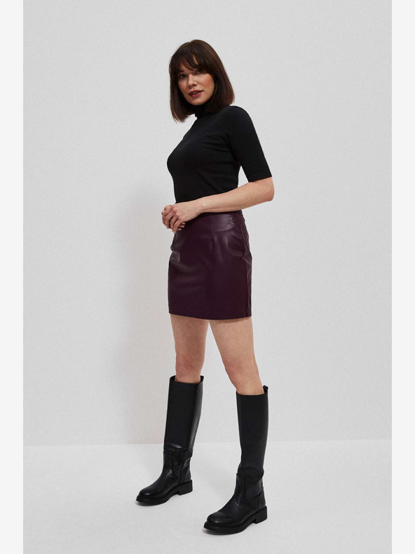 Moodo Burgundia Női műbőr szoknya Moodo