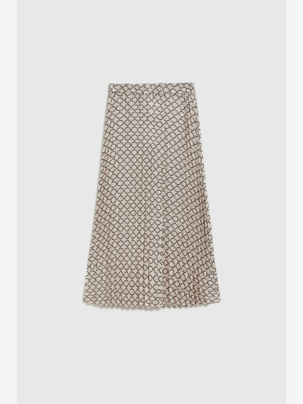 Moodo Bézs színű női mintás rakott szoknya Moodo