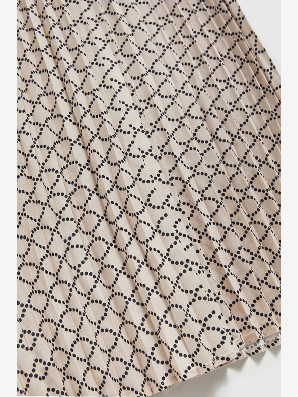 Moodo Bézs színű női mintás rakott szoknya Moodo