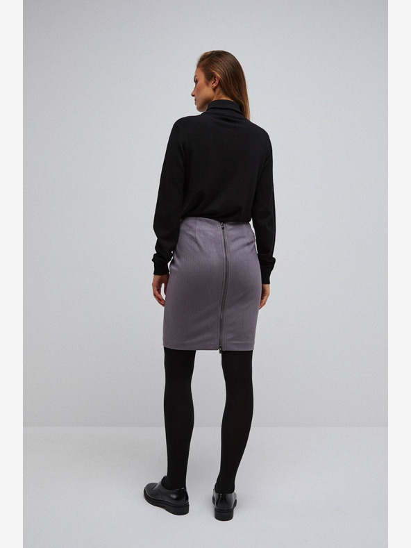 Moodo Szürke női kockás szoknya Moodo