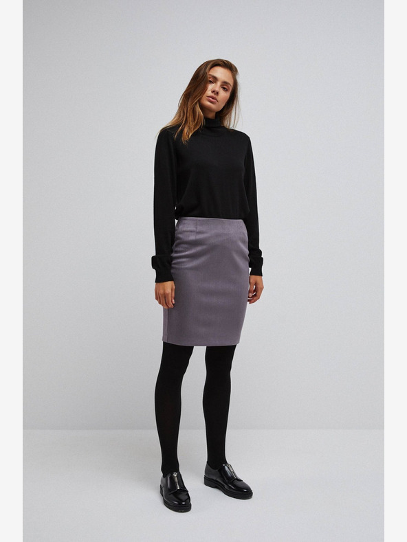 Moodo Szürke női kockás szoknya Moodo