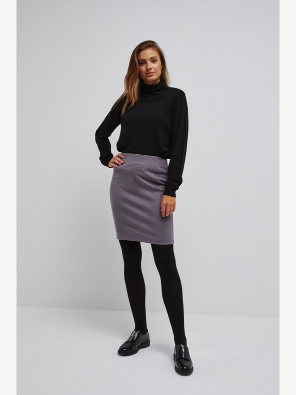 Moodo Szürke női kockás szoknya Moodo