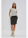 Moodo Moodo fehér és fekete női csíkos szoknya