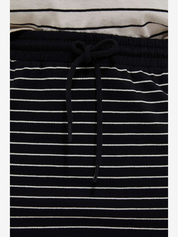 Moodo Moodo fehér és fekete női csíkos szoknya