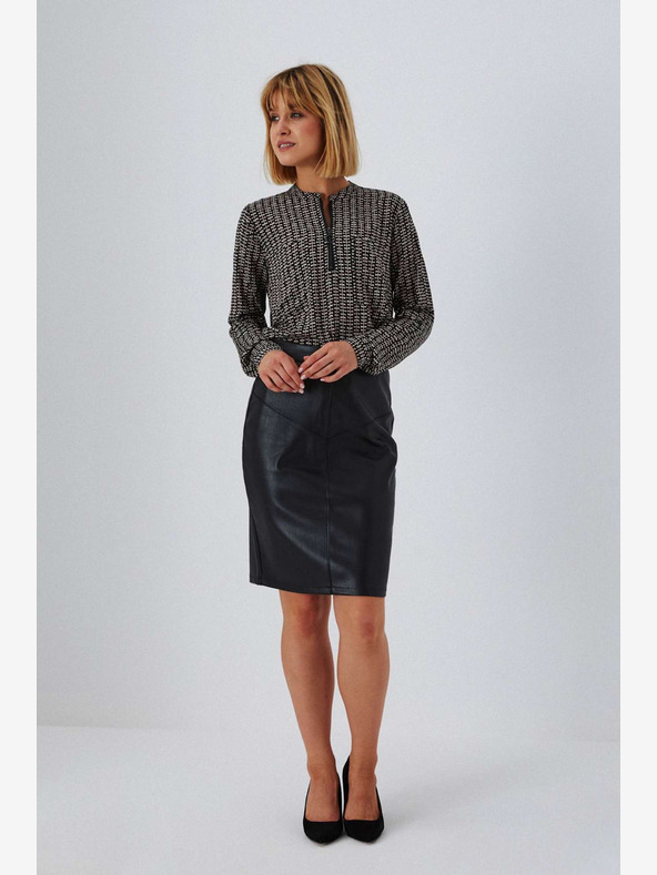 Moodo Fekete női műbőr szoknya Moodo