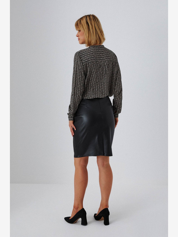 Moodo Fekete női műbőr szoknya Moodo