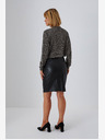 Moodo Fekete női műbőr szoknya Moodo