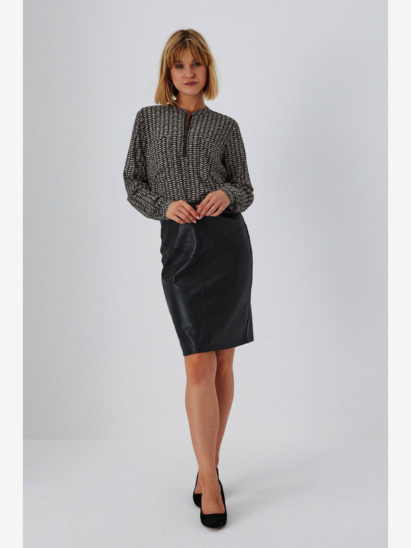 Moodo Fekete női műbőr szoknya Moodo