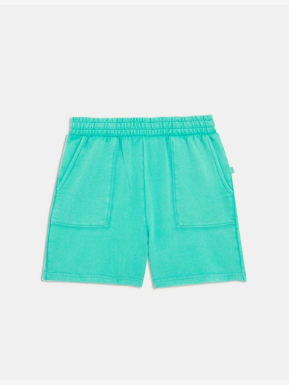 Marks & Spencer Marks & Spencer tiszta pamutból készült rövidnadrág szalagozott varrással zöld