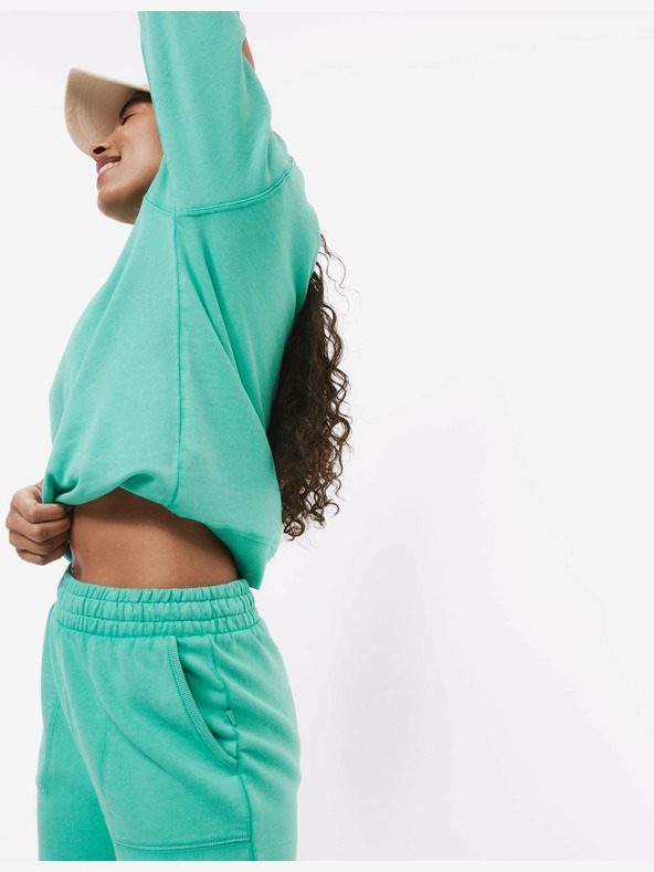 Marks & Spencer Marks & Spencer tiszta pamutból készült rövidnadrág szalagozott varrással zöld