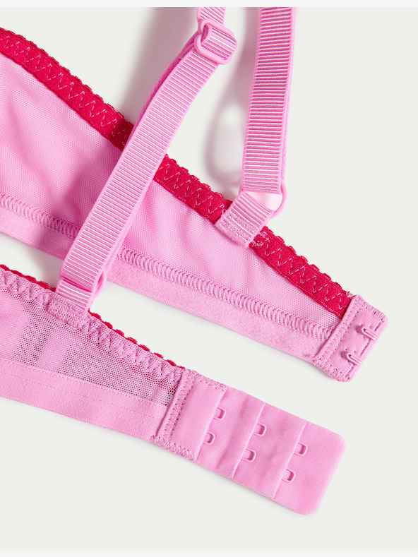 Marks & Spencer Melltartó megerősített teljes kosarakkal és csipkés szegélyekkel, 4,5 oz. A-E Marks & Spencer rózsaszín