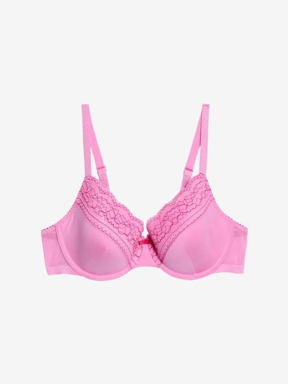 Marks & Spencer Melltartó megerősített teljes kosarakkal és csipkés szegélyekkel, 4,5 oz. A-E Marks & Spencer rózsaszín
