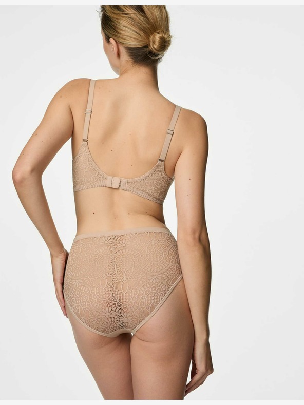 Marks & Spencer Brazíliai magas derekú Body Soft™ bugyi, 3 db Marks & Spencer bézs színű