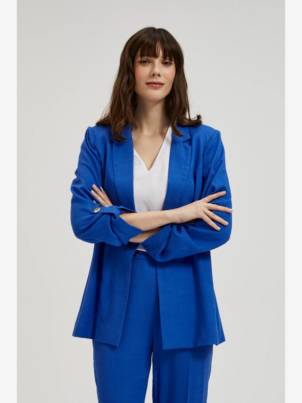 Moodo Kék vászonkabát 3/4-es ujjal Moodo