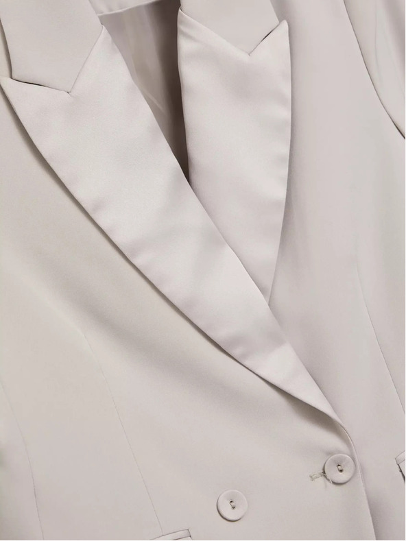 Moodo Moodo bézs színű női blézer