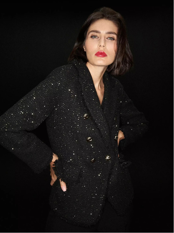 Moodo Fekete női kabát Moodo