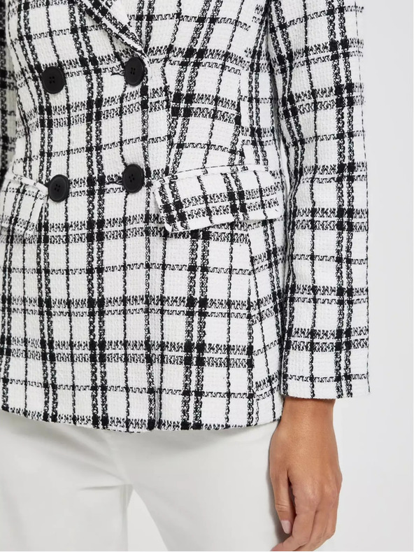 Moodo Fekete-fehér kockás kabát Moodo