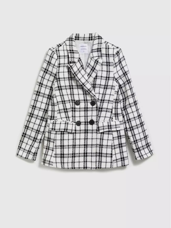Moodo Fekete-fehér kockás kabát Moodo