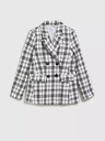 Moodo Fekete-fehér kockás kabát Moodo