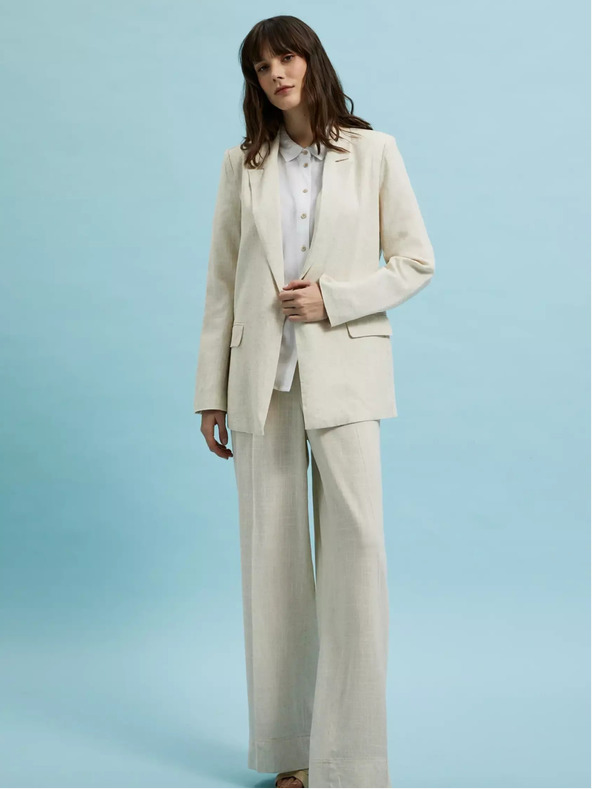 Moodo Moodo bézs színű női blézer