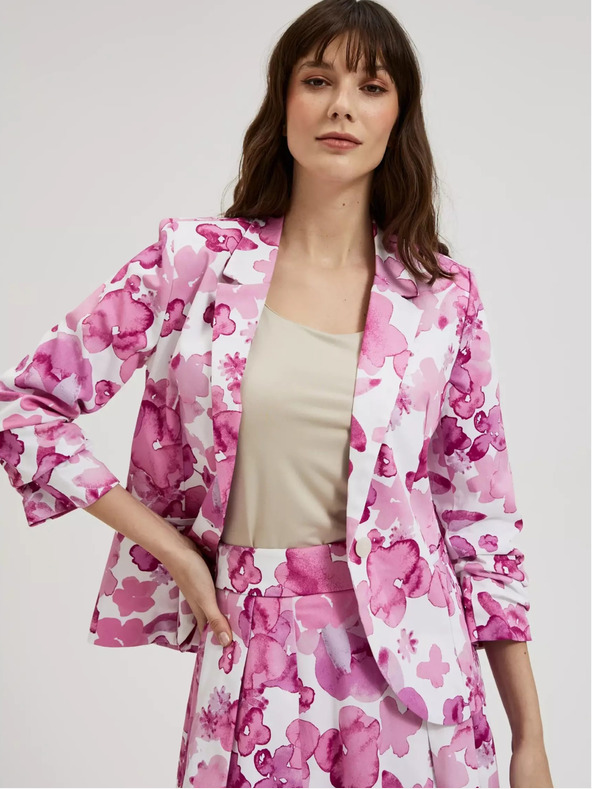 Moodo Rózsaszín mintás kabát Moodo