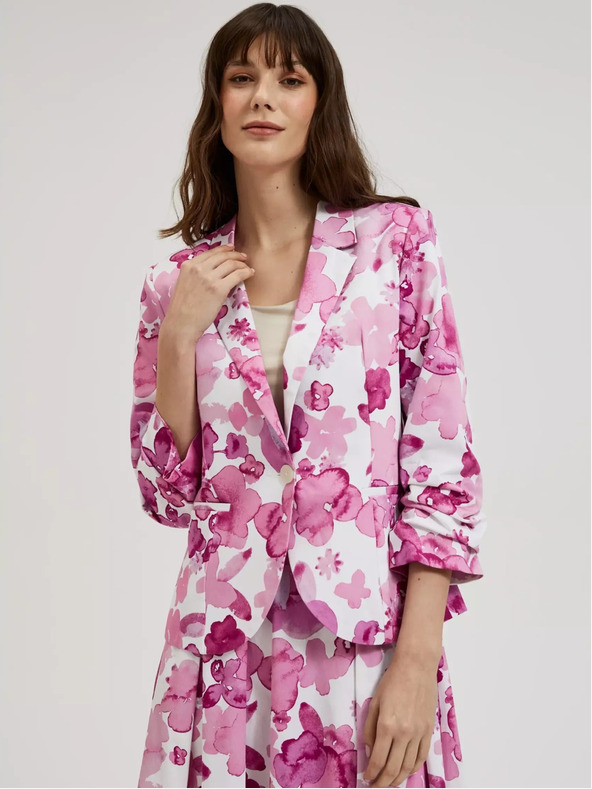 Moodo Rózsaszín mintás kabát Moodo