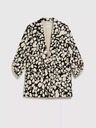 Moodo Fekete és krémszínű női mintás blézer Moodo
