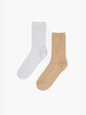 Moodo Két pár női zokni szürke és bézs színben Moodo