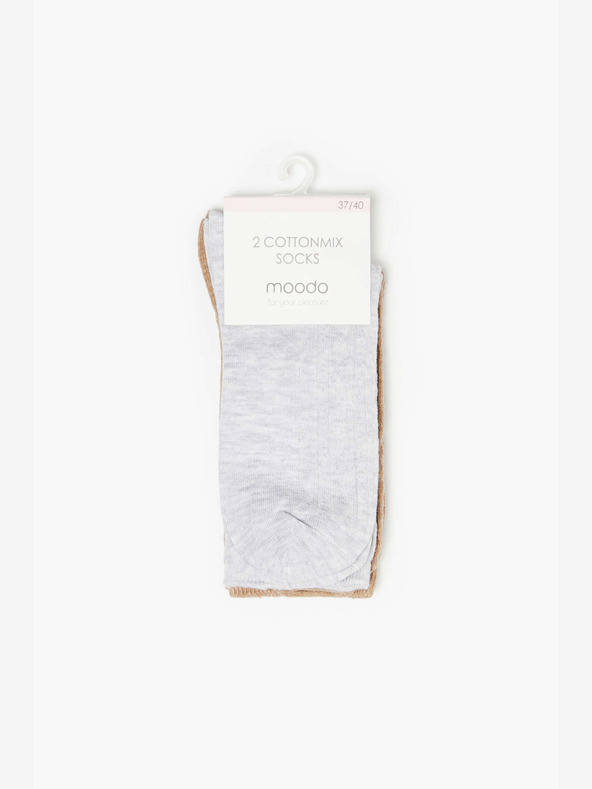 Moodo Két pár női zokni szürke és bézs színben Moodo