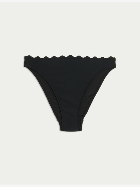 Marks & Spencer Magasan kivágott neoprén bikinialsó recézett szegéllyel Marks & Spencer fekete