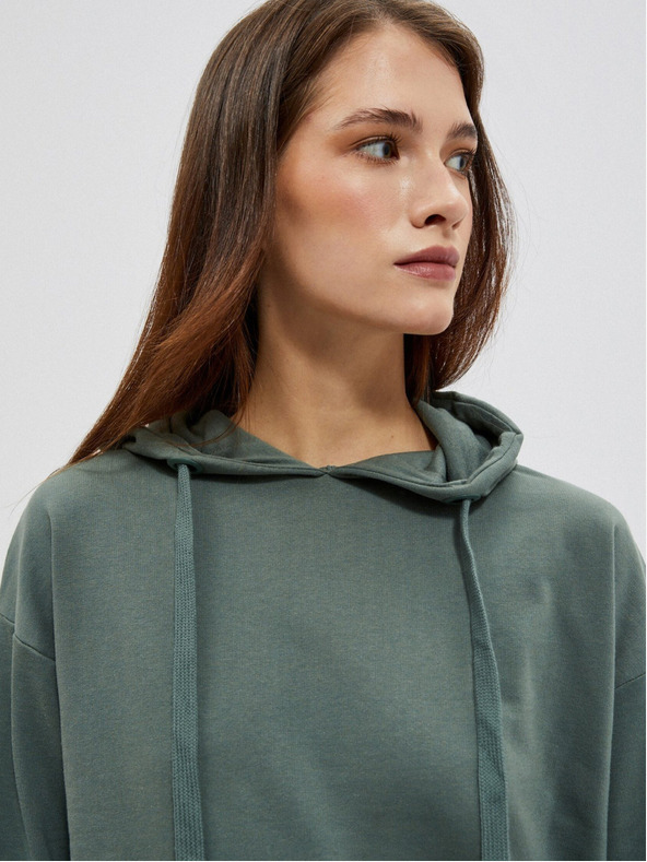 Moodo Zöld női kapucnis pulóver Moodo