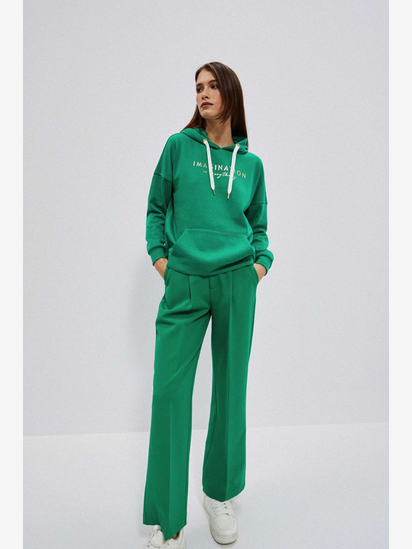 Moodo Zöld női kapucnis pulóver Moodo