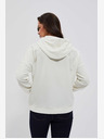 Moodo Krémszínű női kapucnis pulóver Moodo