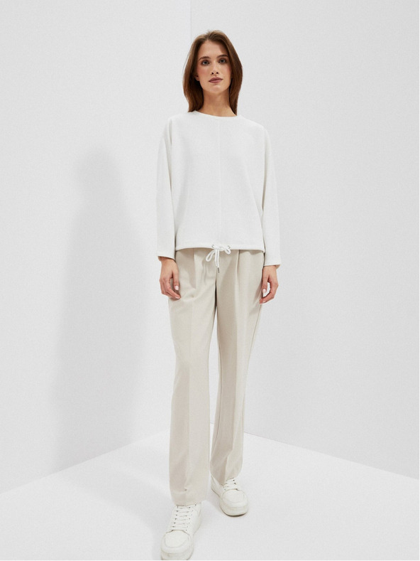 Moodo Fehér női kapucnis pulóver Moodo