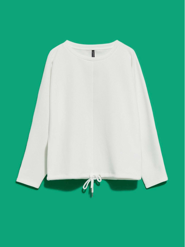 Moodo Fehér női kapucnis pulóver Moodo