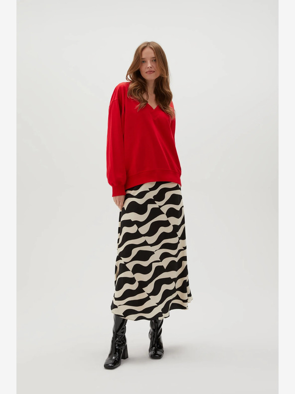 Moodo Piros női kapucnis pulóver Moodo