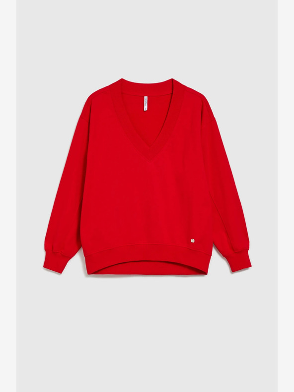 Moodo Piros női kapucnis pulóver Moodo