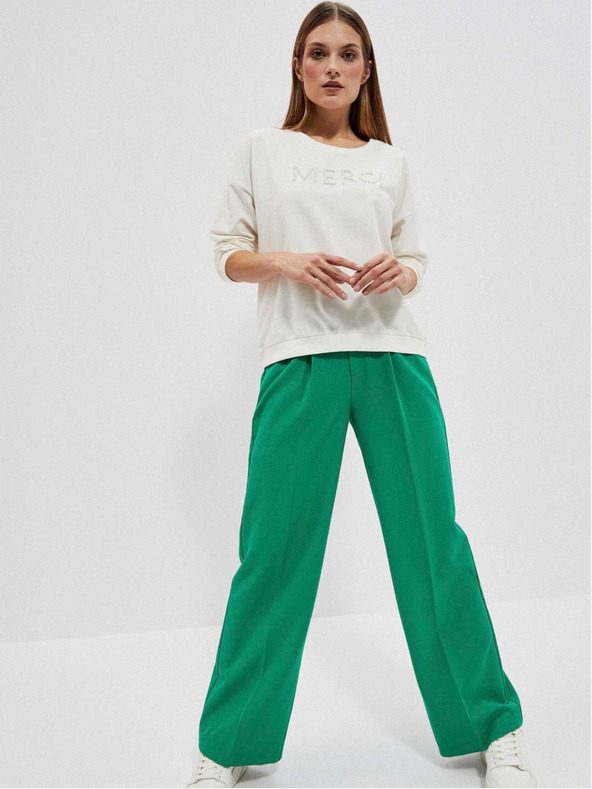 Moodo Fehér női kapucnis pulóver Moodo