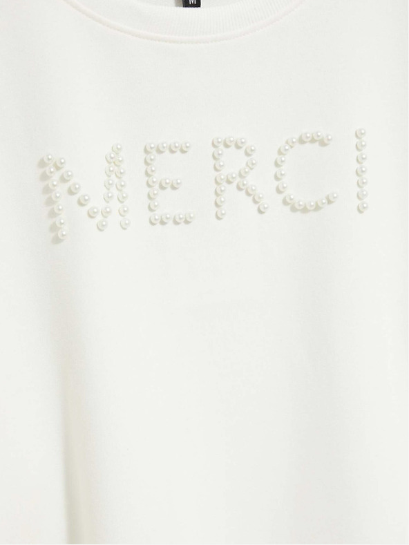 Moodo Fehér női kapucnis pulóver Moodo