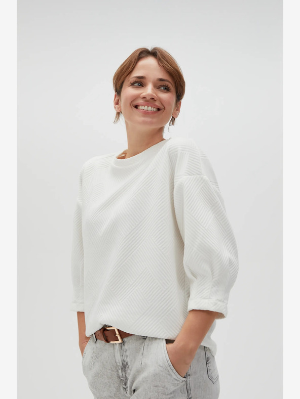 Moodo Fehér női kapucnis pulóver Moodo