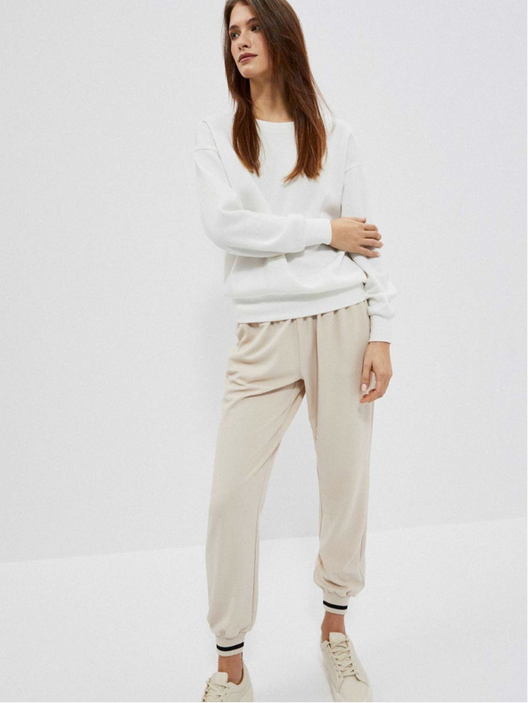 Moodo Fehér női kapucnis pulóver Moodo