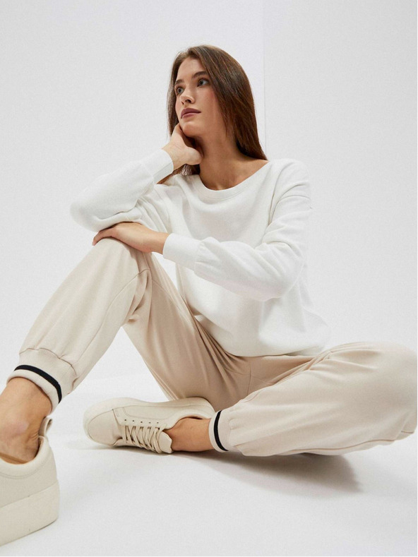 Moodo Fehér női kapucnis pulóver Moodo