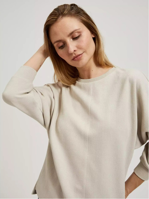 Moodo Bézs női pulóver Moodo