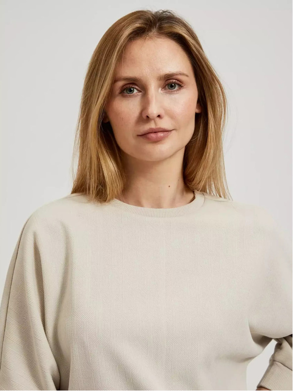 Moodo Bézs női pulóver Moodo