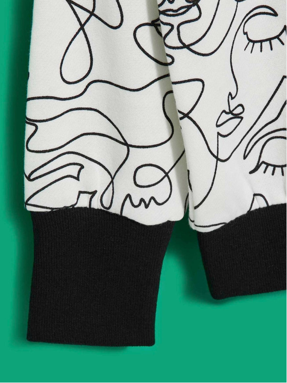 Moodo Fekete-fehér női pulóver Moodo