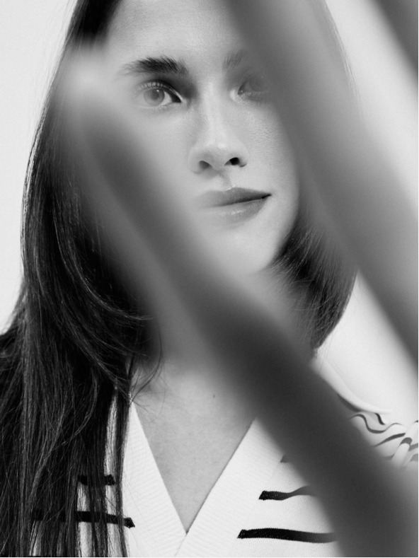 Moodo Fekete-fehér női csíkos pulóver Moodo